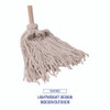 Handle/Deck Mops, #20 White Cotton Head, 54" Natural Wood Handle