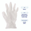 Exam Vinyl Gloves, Powder/Latex-Free, 3 3/5 mil, Clear, Small, 100/Box