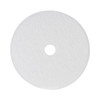 Polishing Floor Pads, 24" Diameter, White, 5/Carton
