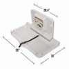 Compact Horizontal Baby Changing Station, 32 x 18, White Compact Horizontal Baby Changing Station, 32 x 18, White