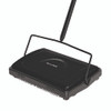 Manual Triple Brush Carpet and Floor Sweeper, 42.5" Handle, Black