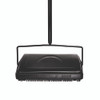 Manual Triple Brush Carpet and Floor Sweeper, 42.5" Handle, Black