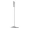 Hand Sanitizer Station Stand, 12 x 16 x 54, Silver