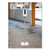 Hand Sanitizer Station Stand, 12 x 16 x 54, Silver
