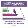PowerMop Mopping Pads, 15.4 x 5.3, White/Purple. 11/Pack