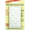 Removable Mounting Tabs, 1/2" x 1/2", 160 Per Pack, 6 Packs Removable Mounting Tabs, 1/2" x 1/2", 160 Per Pack, 6 Packs
