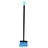 Lobby Dust Pan Broom, 36.86", Black/Blue, 12/Carton