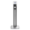 MESSENGER ES8 Silver Panel Floor Stand with Dispenser, 1,200 mL, 16.75 x 6 x 40, Silver/Graphite