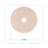 Natural Hog Hair Burnishing Floor Pads, 20" Diameter, Tan, 5/Carton