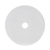 Polishing Floor Pads, 19" Diameter, White, 5/Carton
