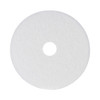 Polishing Floor Pads, 14" Diameter, White, 5/Carton