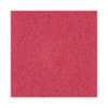 Buffing Floor Pads, 21" Diameter, Red, 5/Carton