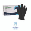 Disposable General-Purpose Powder-Free Nitrile Gloves, Small, Black, 4.4 mil, 100/Box