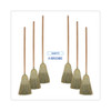 100% Corn Brooms, 60" Overall Length, Natural, 6/Carton