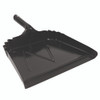 Heavy-Duty Commercial Dust Pan, 16 x 15.5, 5.38" Handle, 20-Gauge Steel, Black