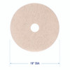 Natural Hog Hair Burnishing Floor Pads, 19" Diameter, Tan, 5/Carton