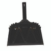 Heavy-Duty Metal Dust Pan, 12 x 14, 20-Gauge Steel, Black
