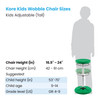 Kids Adjustable Tall Wobble Chair 16.5-24", Green