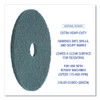 Heavy-Duty Scrubbing Floor Pads, 18" Diameter, Green, 5/Carton