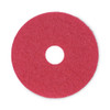 Buffing Floor Pads, 15" Diameter, Red, 5/Carton