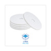 Polishing Floor Pads, 18" Diameter, White, 5/Carton