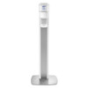 MESSENGER ES6 Floor Stand with Dispenser, 1,200 mL, 13.16 x 16.63 x 51.57, Silver/White