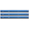 Easy Read™ Ruler, Stainless Steel, Blue/Black, 18", Pack of 3
