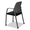 Nucleus Series Recharge Guest Chair, Supports Up to 300 lb, 17.62" Seat Height, Black Seat/Back, Black Base