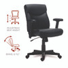 Alera Harthope Leather Task Chair, Supports Up to 275 lb, Black Seat/Back, Black Base