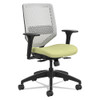 Solve Series ReActiv Back Task Chair, Supports Up to 300 lb, 18" to 23" Seat Height, Meadow Seat, Titanium Back, Black Base