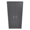 Assembled Storage Cabinet, 36w x 24.25d x 71.75, Charcoal