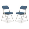 3200 Series Fabric Dual-Hinge Folding Chair, Supports Up to 300 lb, Regal Blue Seat, Regal Blue Back, Gray Base, 2/Carton