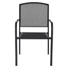 Interion Mesh Cafe Table and Chair Sets, Square, 36 x 36 x 29, Black Top, Black Base/Legs