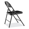 900 Series All-Steel Folding Chair, Supports Up to 250 lb, 17.75" Seat Height, Black Seat, Black Back, Black Base, 4/Carton