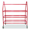 Deluxe Pro Ball Cart, Metal, 176 lb Capacity, 18.5 x 51 x 54, Red