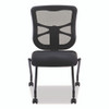 Alera Elusion Mesh Nesting Chairs, Supports Up to 275 lb, 18.1" Seat Height, Black Seat, Black Back, Black Base, 2/Carton