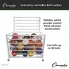 Economy Locking Ball Carrier, Metal, 264 lb Capacity, 23" x 45" x 32", White