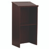 Wood Stand-up Podium Lectern Speaker Stand, 23 x 15 x 45.8, Mahogany