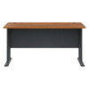 Series A Collection Workstation Desk, 59.63" x 26.88" x 29.88", Natural Cherry/Slate Gray