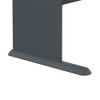 Series A Collection Workstation Desk, 59.63" x 26.88" x 29.88", Natural Cherry/Slate Gray