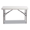 Banquet Folding Table, Rectangular, Radius Edge, 48w x 24d x 29h, Platinum/Charcoal