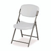 Rough n Ready Commercial Folding Chair, Supports Up to 350 lb, 15.25" Seat Height, Platinum Seat, Platinum Back, Black Base