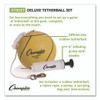 Deluxe Tether Ball Set, Tetherball/102" Cord/(4) 24" Telescoping Poles/Carry Bag/Pump with Needle