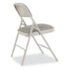 2200 Series Fabric Dual-Hinge Premium Folding Chair, Supports 500 lb, Greystone Seat, Greystone Back, Gray Base, 4/Carton