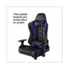 Vartan Bonded Leather Gaming Chair, Supports Up to 275 lbs, Blue/Black Seat, Blue/Black Back, Black Base