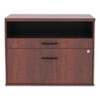 Alera Open Office Desk Series Low File Cabinet Credenza, 2-Drawer: Pencil/File, Legal/Letter, 1 Shelf,Cherry,29.5x19.13x22.88