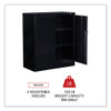 Standard Assembled Storage Cabinet, 36w x 18d x 42h, Black