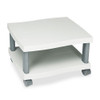 Wave Design Under-Desk Printer Stand, Plastic, 2 Shelves, 20" x 17.5" x 11.5", Light Gray/Charcoal Gray