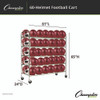 60 Helmet Football Cart, Five Shelves, Metal, 176 lb Capacity, 24" x 61" x 65", Chrome