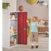 Steel Storage Locker, 1 Compartment, 15 x 15 x 48, Red
